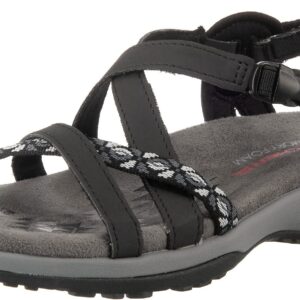 Skechers Women's Regga Slim Keep Close Gladiator Sandal,black,11 M US