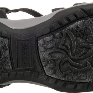 Skechers Women's Regga Slim Keep Close Gladiator Sandal,black,11 M US