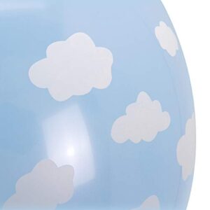 Bastex 10 White Cloud Latex Balloons. Blue Sky Printed Balloon for Baby Shower, Birthday Party and More