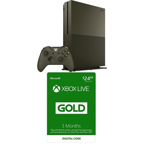 Xbox One S 1TB Console - Battlefield 1 Special Edition + Xbox Live 3 Month Gold Membership Bundle