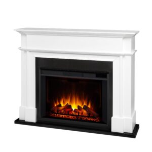 real flame white 8060e harlan grand electric fireplace, large