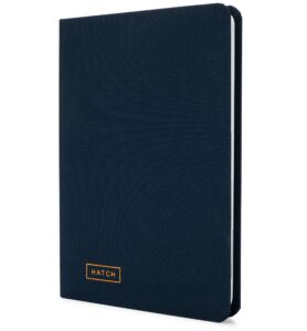 hatch idea notebook - idea journal, brainstorming notebook & project planner for entrepreneurs, project management, & business owners - midnight blue- 160 pages, 5.75 x 8.25”