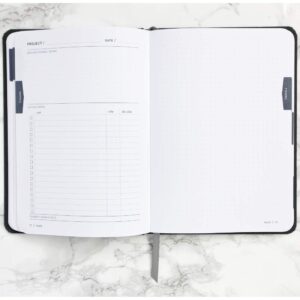 Hatch Idea Notebook - Idea Journal, Brainstorming Notebook & Project Planner for Entrepreneurs, Project Management, & Business Owners - Midnight Blue- 160 Pages, 5.75 x 8.25”