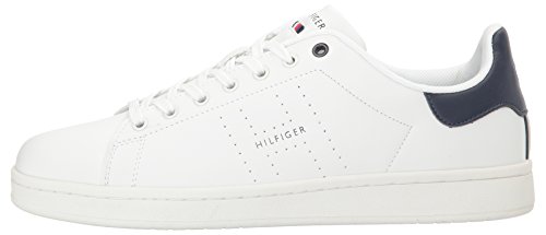 Tommy Hilfiger Men's Liston Sneaker, White/Navy 185, 9.5M