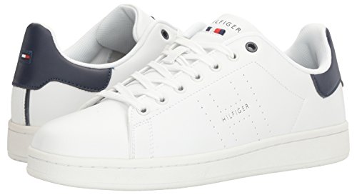 Tommy Hilfiger Men's Liston Sneaker, White/Navy 185, 9.5M