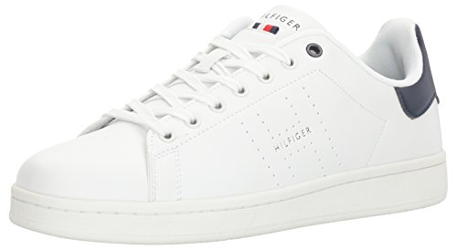 Tommy Hilfiger Men's Liston Sneaker, White/Navy 185, 9.5M