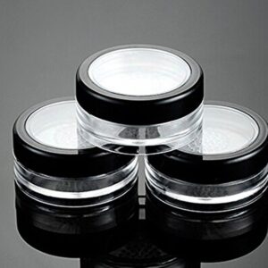 3 Pieces 10G 10ml Empty Loose Face Powder Blusher Puff Case Box Makeup Cosmetic Jars Containers with Sifter Lids