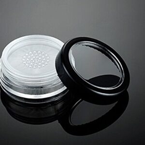 3 Pieces 10G 10ml Empty Loose Face Powder Blusher Puff Case Box Makeup Cosmetic Jars Containers with Sifter Lids