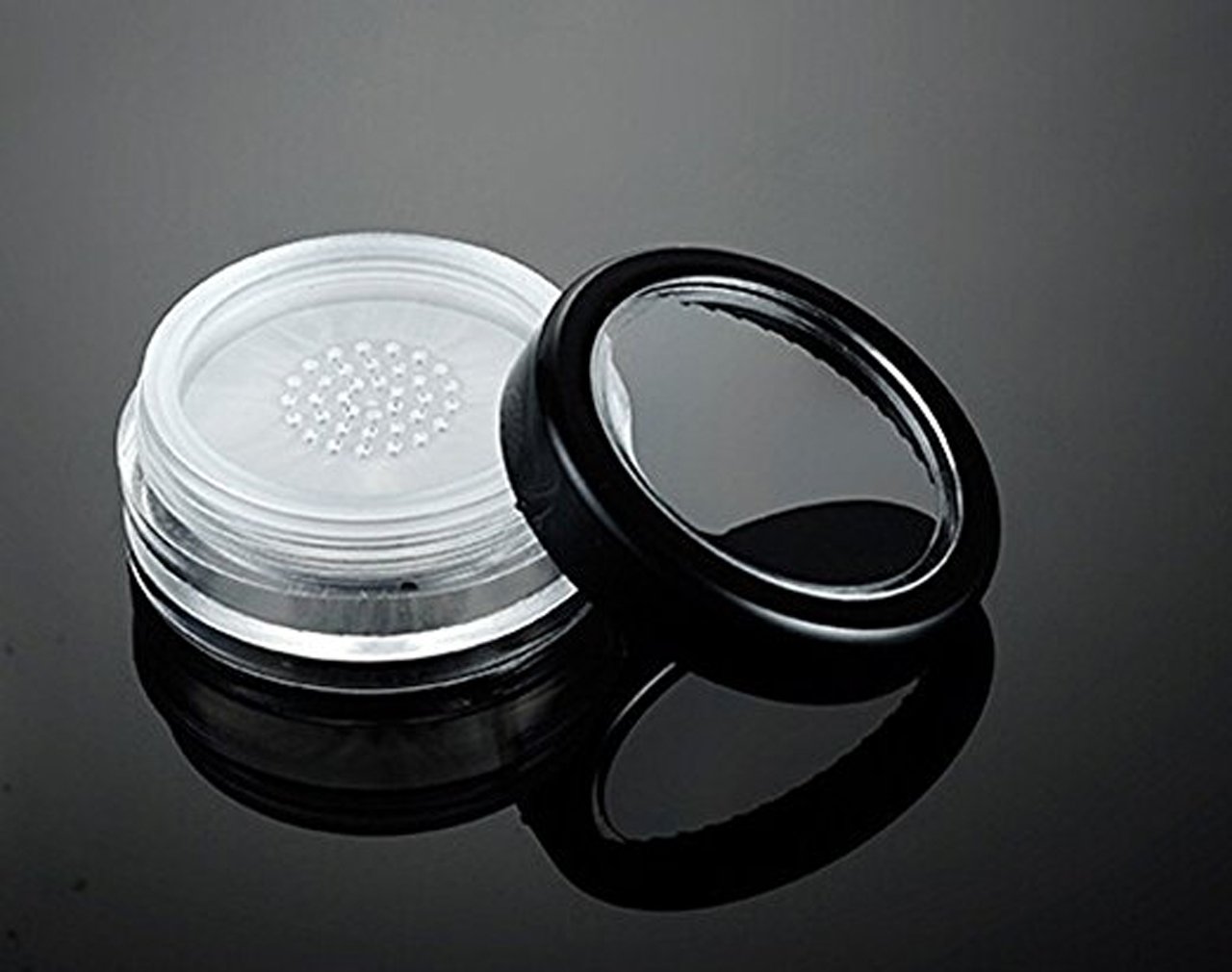 3 Pieces 10G 10ml Empty Loose Face Powder Blusher Puff Case Box Makeup Cosmetic Jars Containers with Sifter Lids