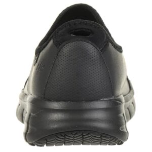 Skechers Women's Sure Track Work Shoes, Black Leather, 7