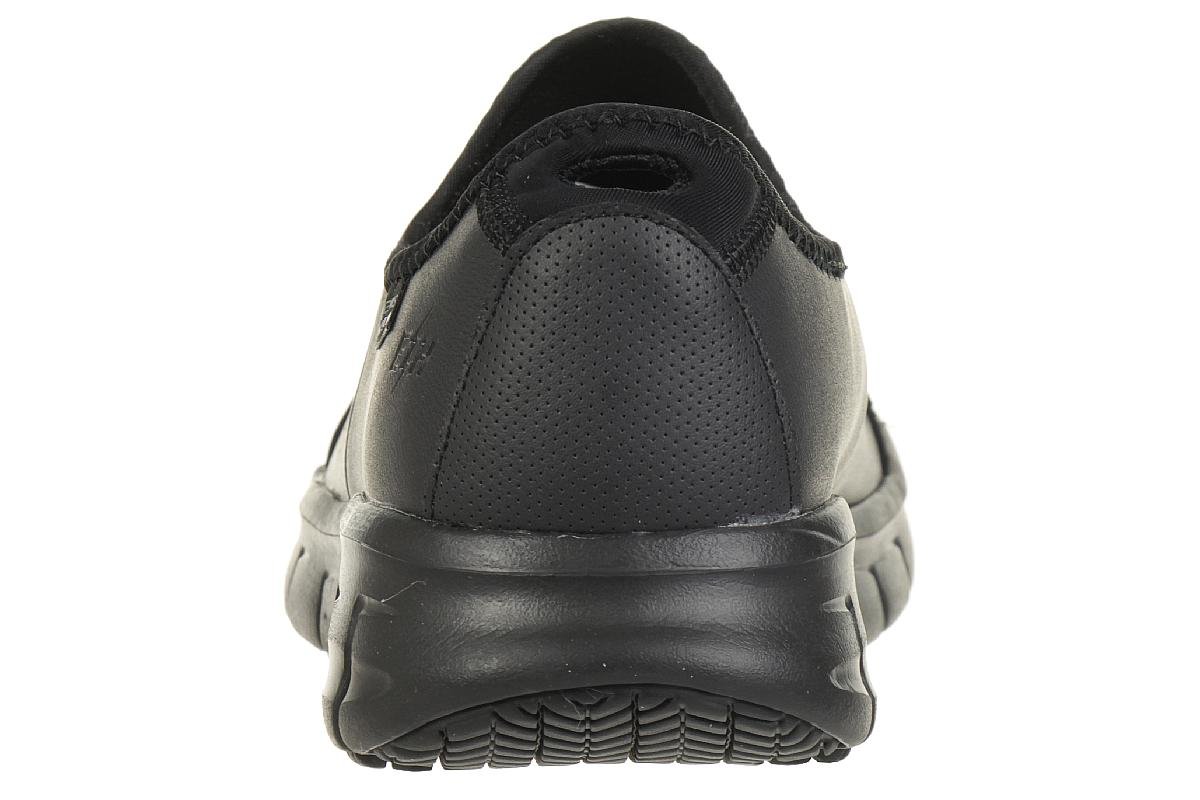 Skechers Women's Sure Track Work Shoes, Black Leather, 7