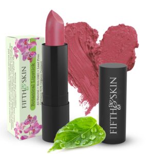 fifth & skin botanical lipstick (pomegranate) | vegan | natural | organic | certified cruelty free | paraben free | petroleum free | healthy | moisturizing | vibrant color that's good for your lips!