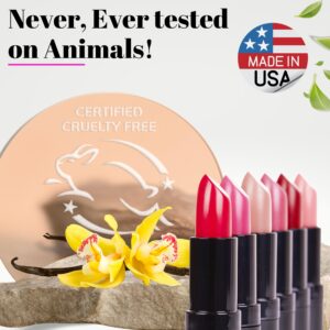 Fifth & Skin BOTANICAL Lipstick (POMEGRANATE) | Vegan | Natural | Organic | Certified Cruelty Free | Paraben Free | Petroleum Free | Healthy | Moisturizing | Vibrant Color that's Good for your Lips!