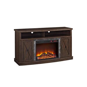 ameriwood home barrow creek electric fireplace tv stand for tvs up to 60", espre