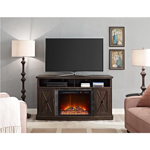 Ameriwood Home Barrow Creek Electric Fireplace TV Stand for TVs up to 60", Espre