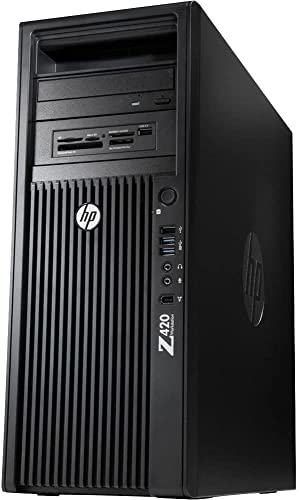 HP Z420 Workstation, Quad Core Xeon CPU upto 3.8GHz CPU, 16GB DDR3 RAM, New 240GB SSD & New 1TB HDD, Windows 10 Pro, USB 3.0, Nvidia Quadro 2000 1GB Video Card, WiFi (Renewed)