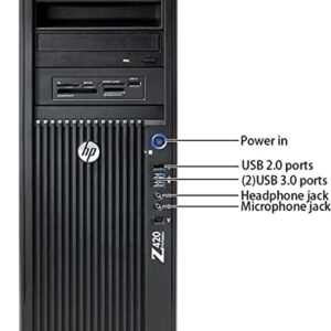 HP Z420 Workstation, Quad Core Xeon CPU upto 3.8GHz CPU, 16GB DDR3 RAM, New 240GB SSD & New 1TB HDD, Windows 10 Pro, USB 3.0, Nvidia Quadro 2000 1GB Video Card, WiFi (Renewed)