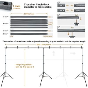 LINCO Backdrop Stand for Parties 9×20 ft Heavy Duty Photography Video Studio Background Kit 4166 for Wedding Parties Photo Shooting