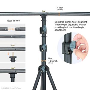 LINCO Backdrop Stand for Parties 9×20 ft Heavy Duty Photography Video Studio Background Kit 4166 for Wedding Parties Photo Shooting