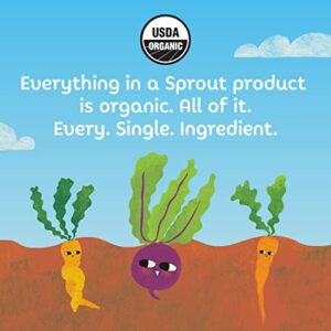 Sprout Organics, Stage 2 Variety Pack, Carrot Apple Mango, Pear Kiwi Peas Spinach & Blueberry Banana Oatmeal, 6+ Month Pouches, 3.5 oz (12-count)