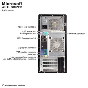 Dell Optiplex 990 Tower Business Desktop Computer, Intel Quad Core i5-2400 up to 3.4Ghz CPU, 8GB DDR3 RAM, 500GB HDD, DVD, VGA, Windows 10 Professional (Renewed)