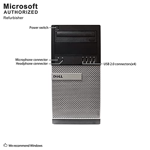 Dell Optiplex 990 Tower Business Desktop Computer, Intel Quad Core i5-2400 up to 3.4Ghz CPU, 8GB DDR3 RAM, 500GB HDD, DVD, VGA, Windows 10 Professional (Renewed)