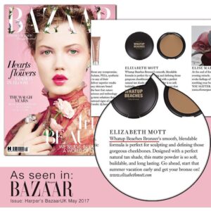 Elizabeth Mott Whatup Beaches Bronzer Face Powder Contour Kit - Vegan and Cruelty Free Facial Compact Bronzing Powder for Contouring and Sun Kissed Makeup Finish - Matte shade (10g)