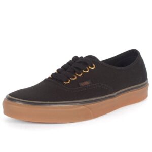 vans unisex authentic black/rubber skate shoe (6)