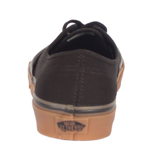 Vans Unisex Authentic Black/Rubber Skate Shoe (6)