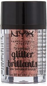 nyx nyx professional makeup face & body glitter, copper, 0.08 ounce