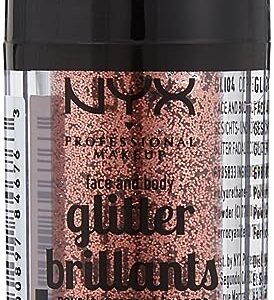 NYX Nyx professional makeup face & body glitter, copper, 0.08 ounce