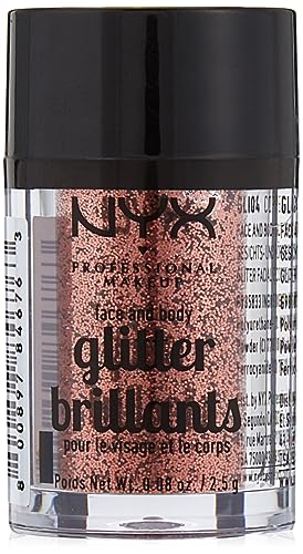 NYX Nyx professional makeup face & body glitter, copper, 0.08 ounce