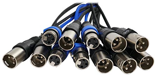 Rockville SX1225 12 Channel 25 Foot XLR Snake Cable, 100% OFC, Double Shielded