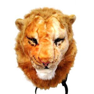 glanzzeit 3d animal head backpack cool design panda tiger lion panther knapsack (large, lion)