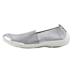 ros hommerson caruso women's casual shoe: silver/stretch 8.5 wide (d) slip-on