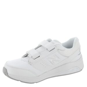 new balance women's 928v3 walking shoe, white/white hook/loop, 9 b us