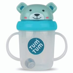 tum tum tippy up free flow sippy cup (no valve), sippy cup for toddlers, 200ml, bpa free (boris bear)