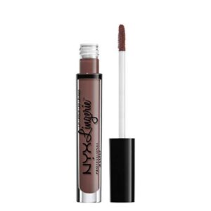 nyx professional makeup lip lingerie matte liquid lipstick - confident, muted plum