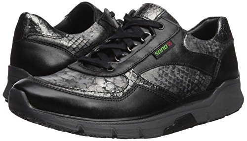 SANO by Mephisto Women's Volodia Walking Shoe,Black Smooth/Light Grey Queen/Dark Grey Ice,6.5 M US