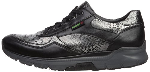 SANO by Mephisto Women's Volodia Walking Shoe,Black Smooth/Light Grey Queen/Dark Grey Ice,6.5 M US