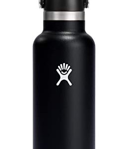 Hydro Flask Aluminum Standard Mouth Bottle with Flex Cap, Black