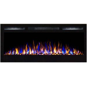 Regal Flame Lexington 35" Built-in Ventless Heater Recessed Wall Mounted Electric Fireplace - Pebble