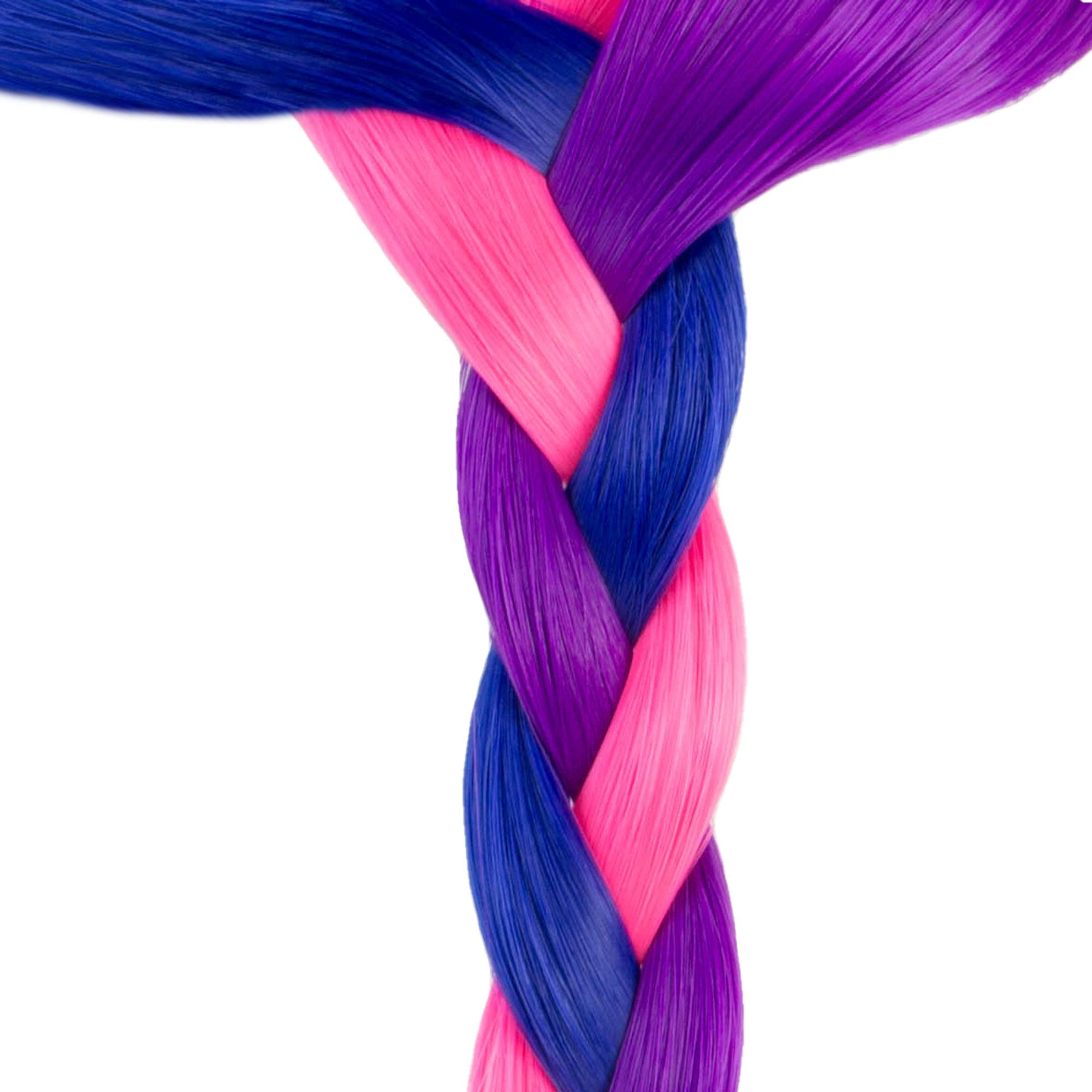 Doll Clip in Hair Pieces, Set of 3 with Hot Pink, Blue and Purple Straight Hair Clips | 18 Inch Doll Hair Care Accessory Set of 3 Hair Clips