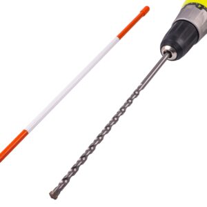 72" Driveway Markers, Snow Stakes, Plow Stakes- Includes 12" Install Bit - Orange Reflective Fiberglass 6' (20)