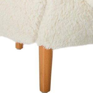 Christopher Knight Home Pearcy Furry Sheep Ottoman, White