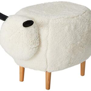 Christopher Knight Home Pearcy Furry Sheep Ottoman, White