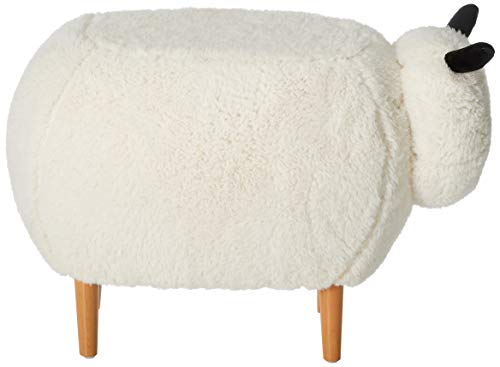 Christopher Knight Home Pearcy Furry Sheep Ottoman, White