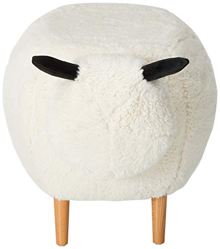 Christopher Knight Home Pearcy Furry Sheep Ottoman, White