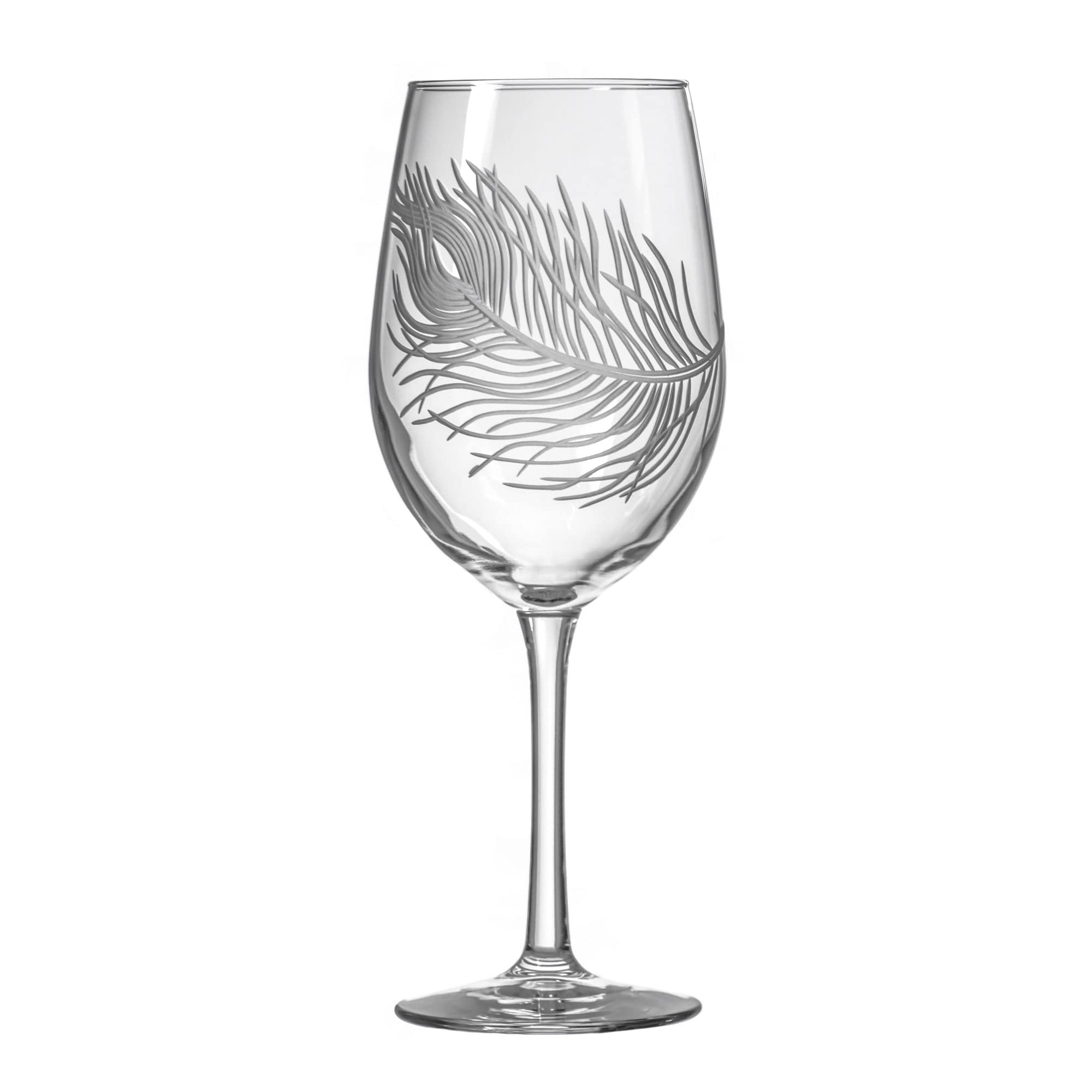 Rolf Glass Peacock White Wine Glass (Set of 4), 12 oz, Clear
