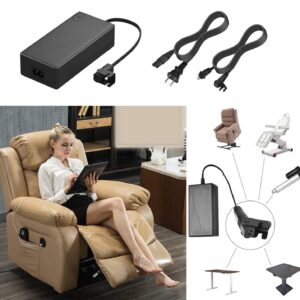 YL Electric Sofa Recliner Transformer Charger or Lift Chair Power Adapter 29V 2A for Okin,Limoss,Pride,Golden,Lazboy,Berkline,Med-Lift + AC Power Cable + Motor Cable